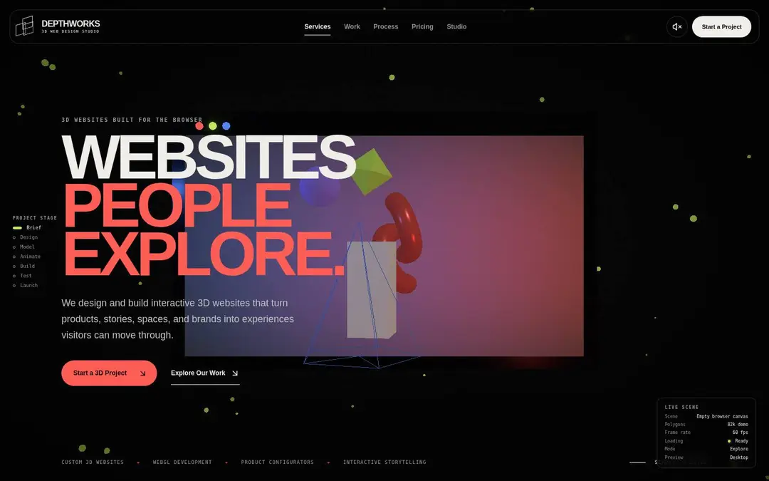 Screenshot of Depthworks