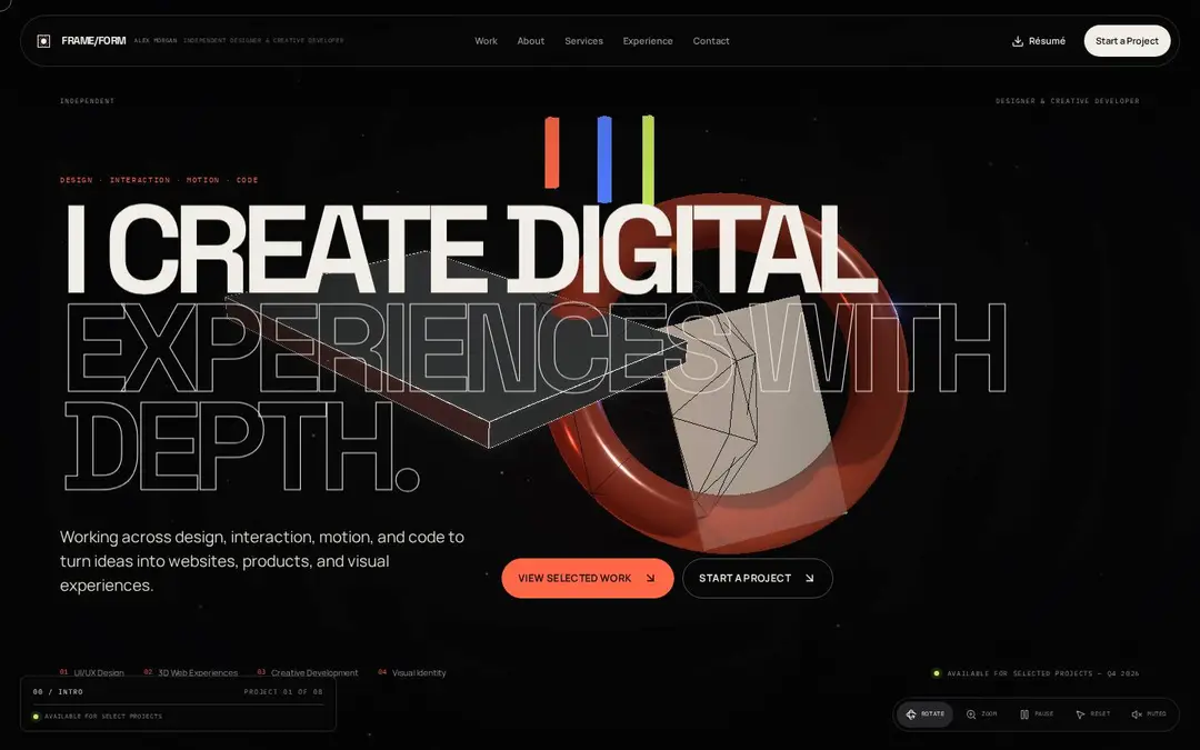 Screenshot of FRAME/FORM