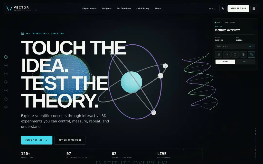 Screenshot of Vector