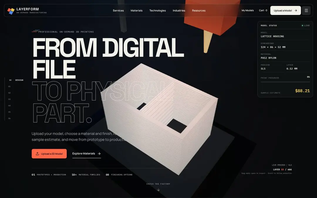 Screenshot of Layerform