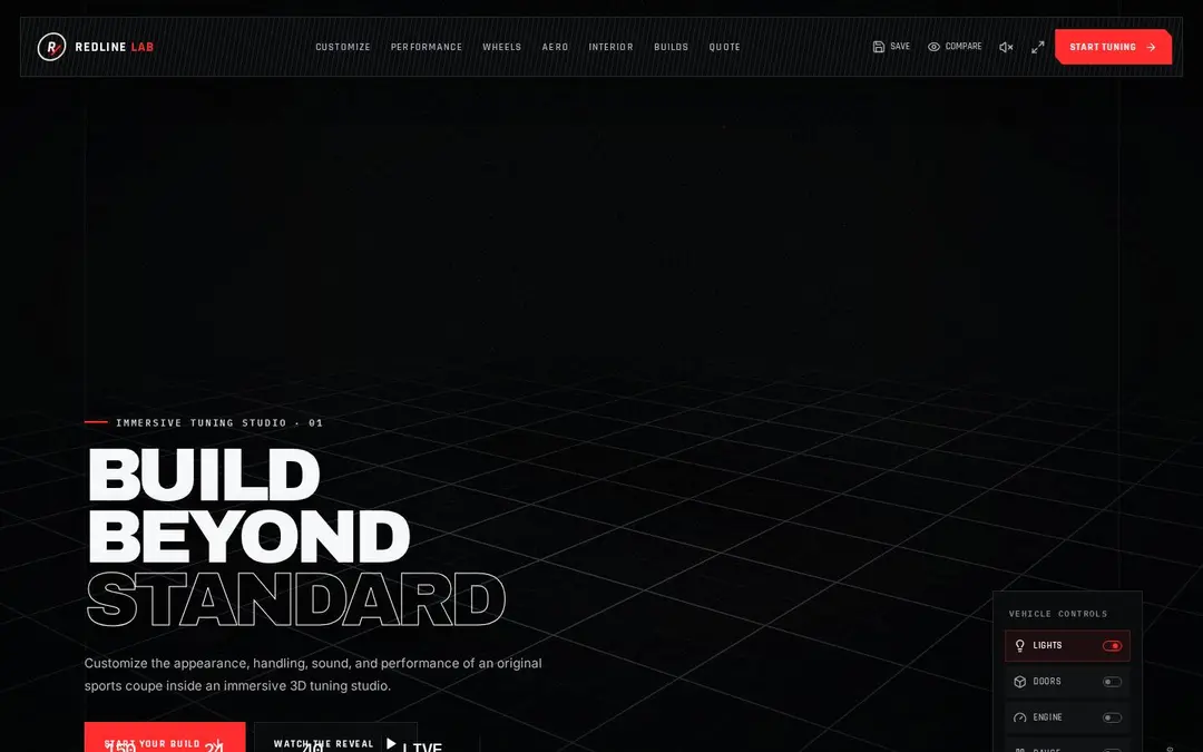 Screenshot of REDLINE LAB