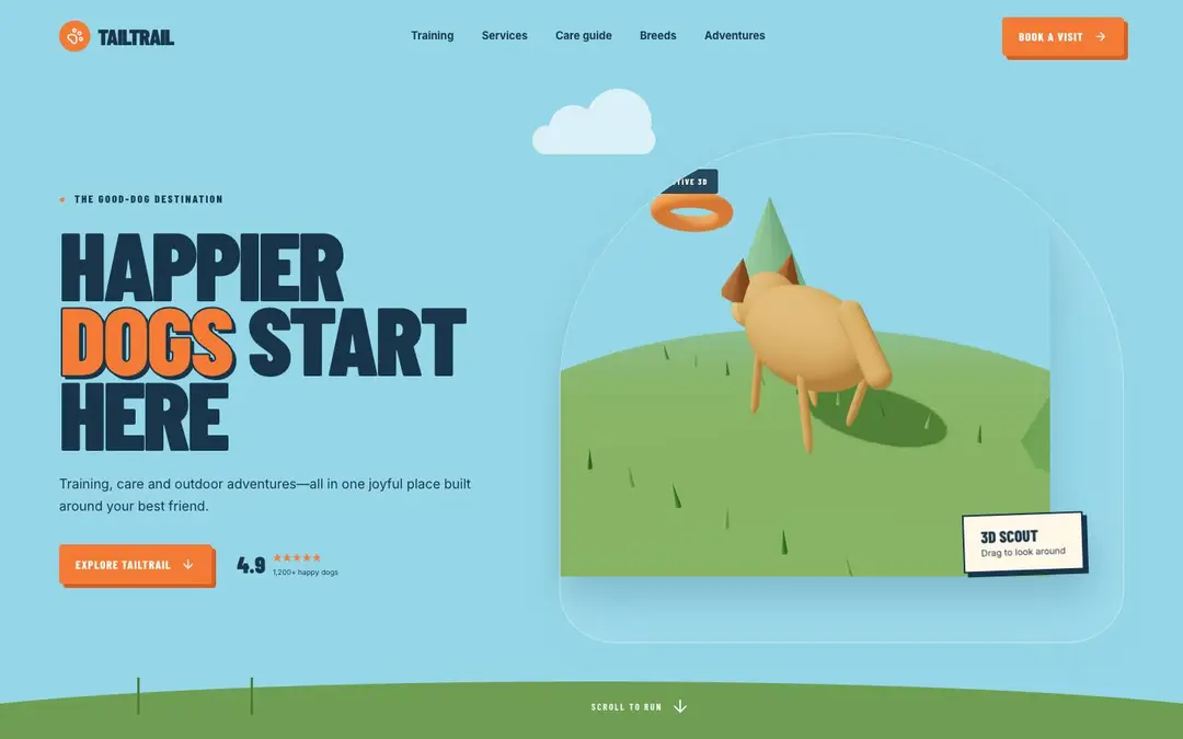 Screenshot of TailTrail