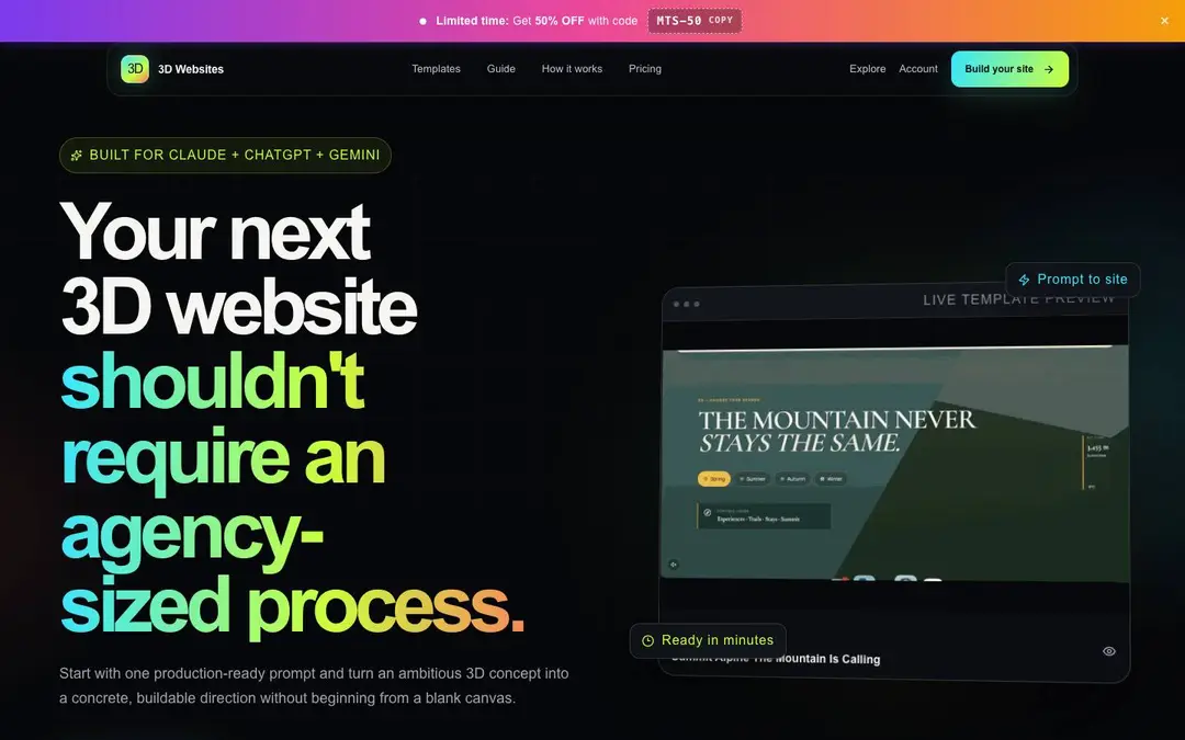 Screenshot of 3D Websites