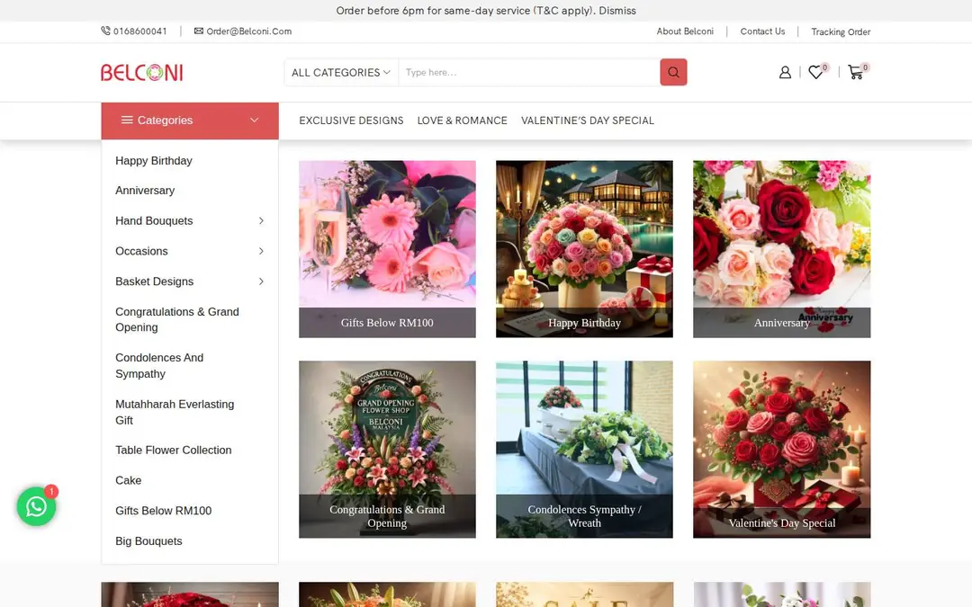 Screenshot of Belconi