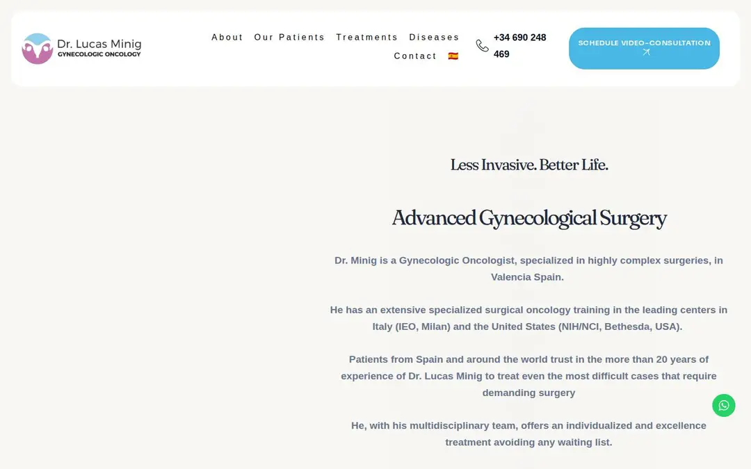 Screenshot of Dr. Lucas Minig
