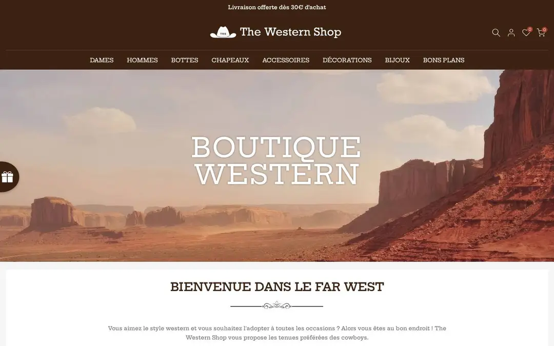 Screenshot of The Western Shop
